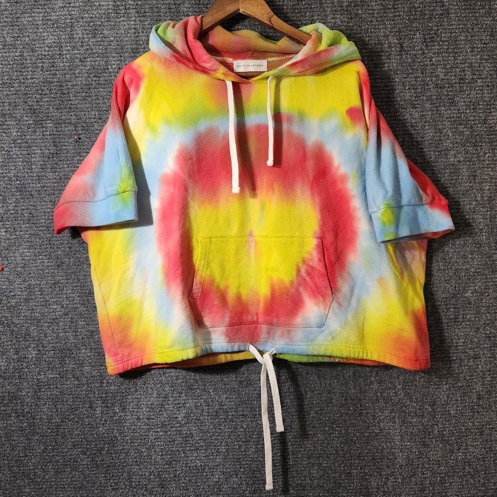 Faith Connexion Tie Dye Cut Off Hoodie Size M